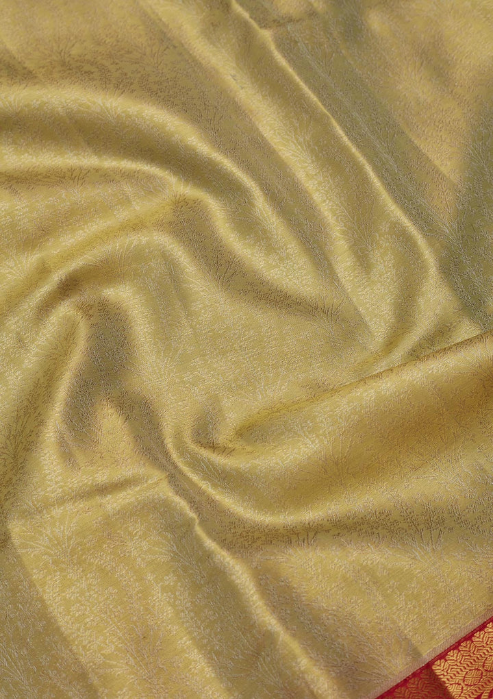 Pista Green Zariwork Tissue Silk Saree-Koskii