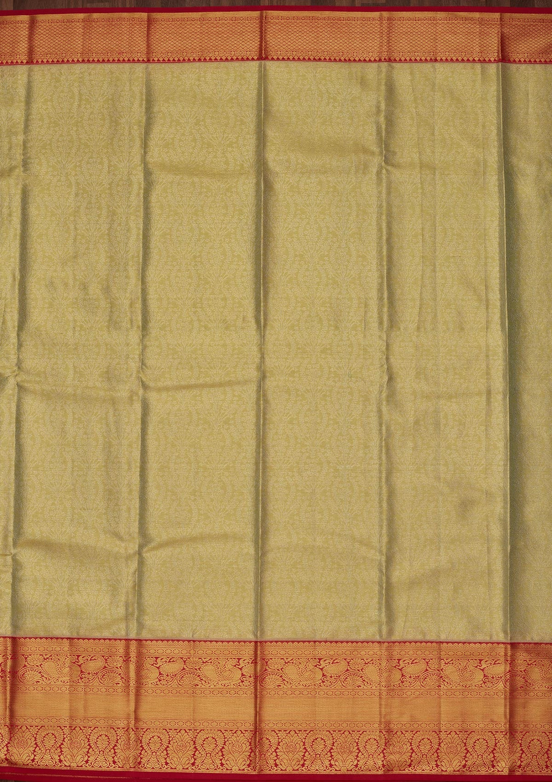 Pista Green Zariwork Tissue Silk Saree-Koskii