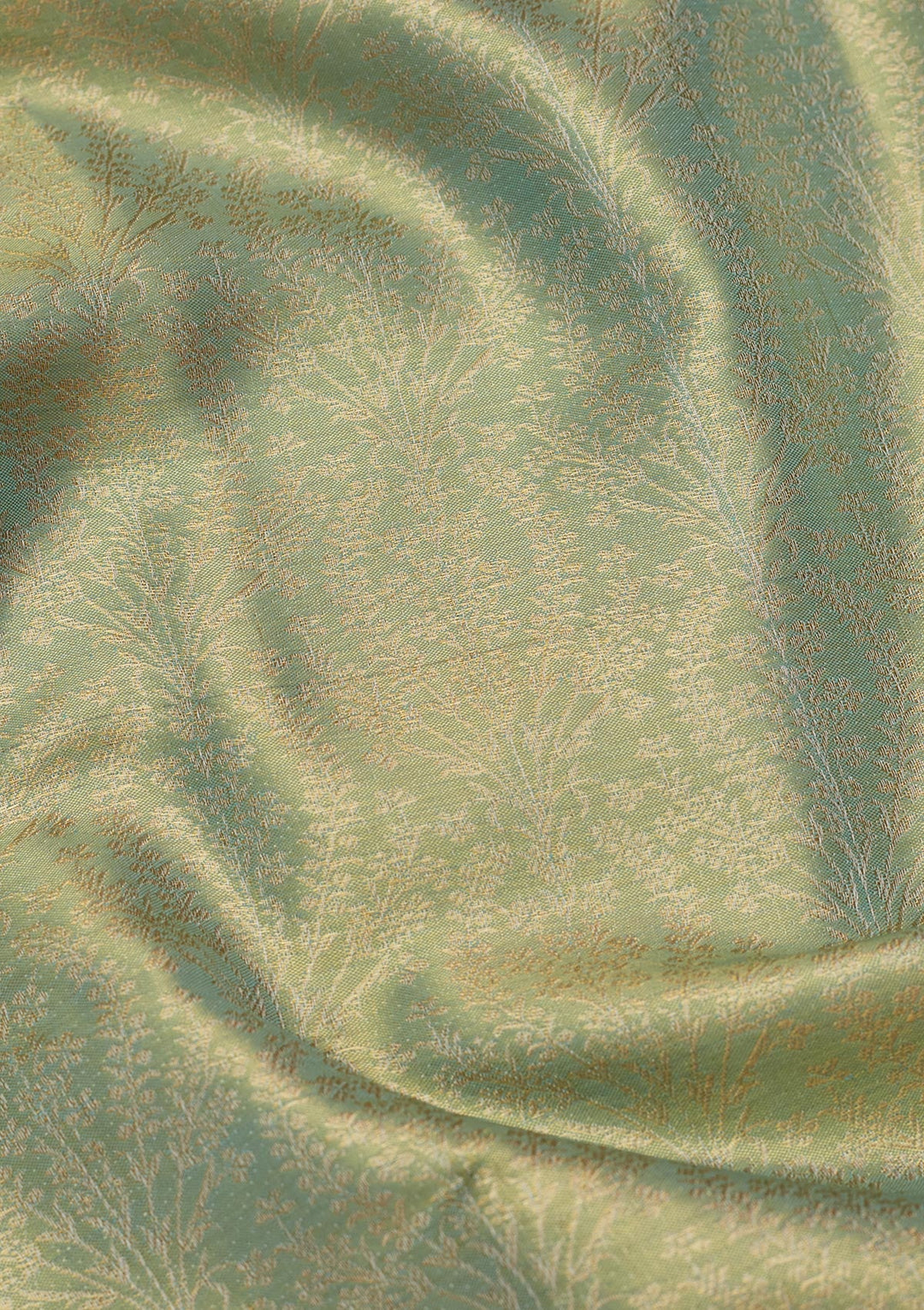 Sea Green Zariwork Tissue Silk Saree-Koskii