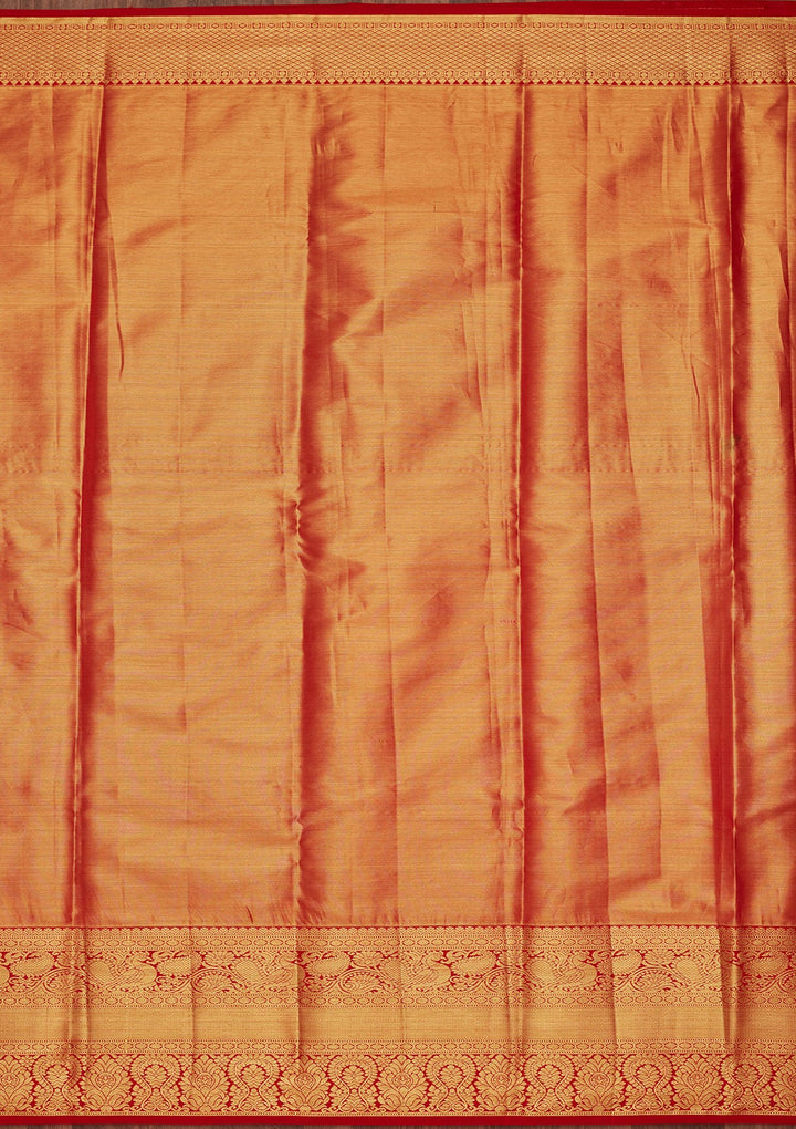 Sea Green Zariwork Tissue Silk Saree-Koskii