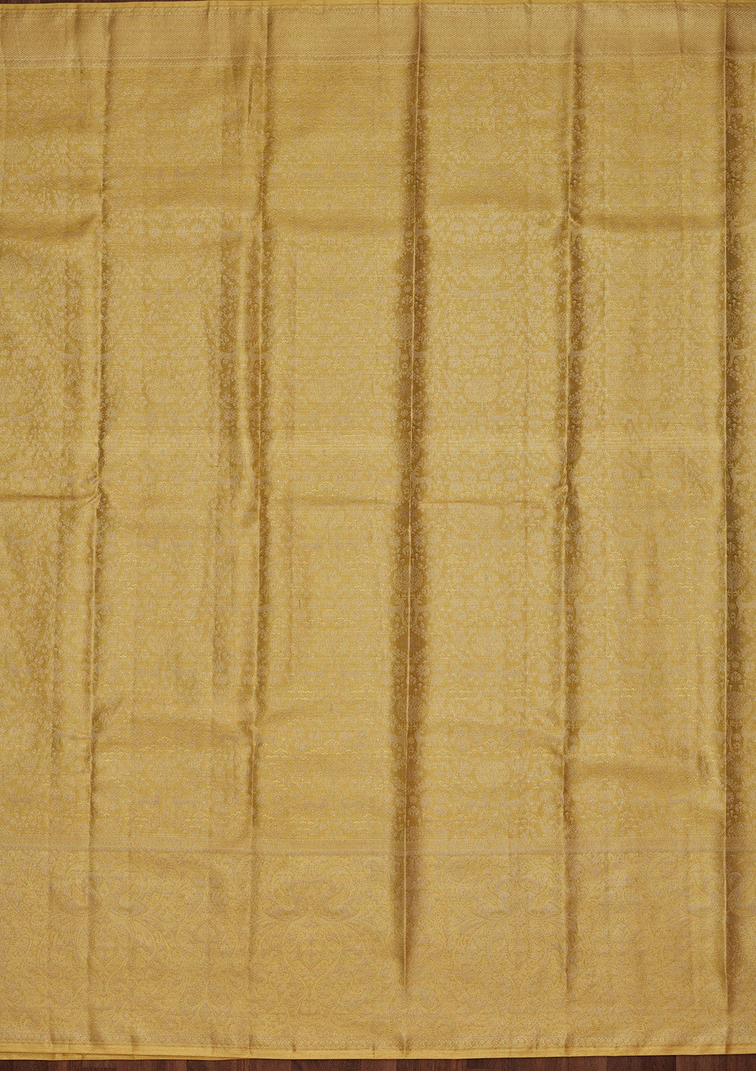 Mustard Zariwork Tissue Silk Saree-Koskii