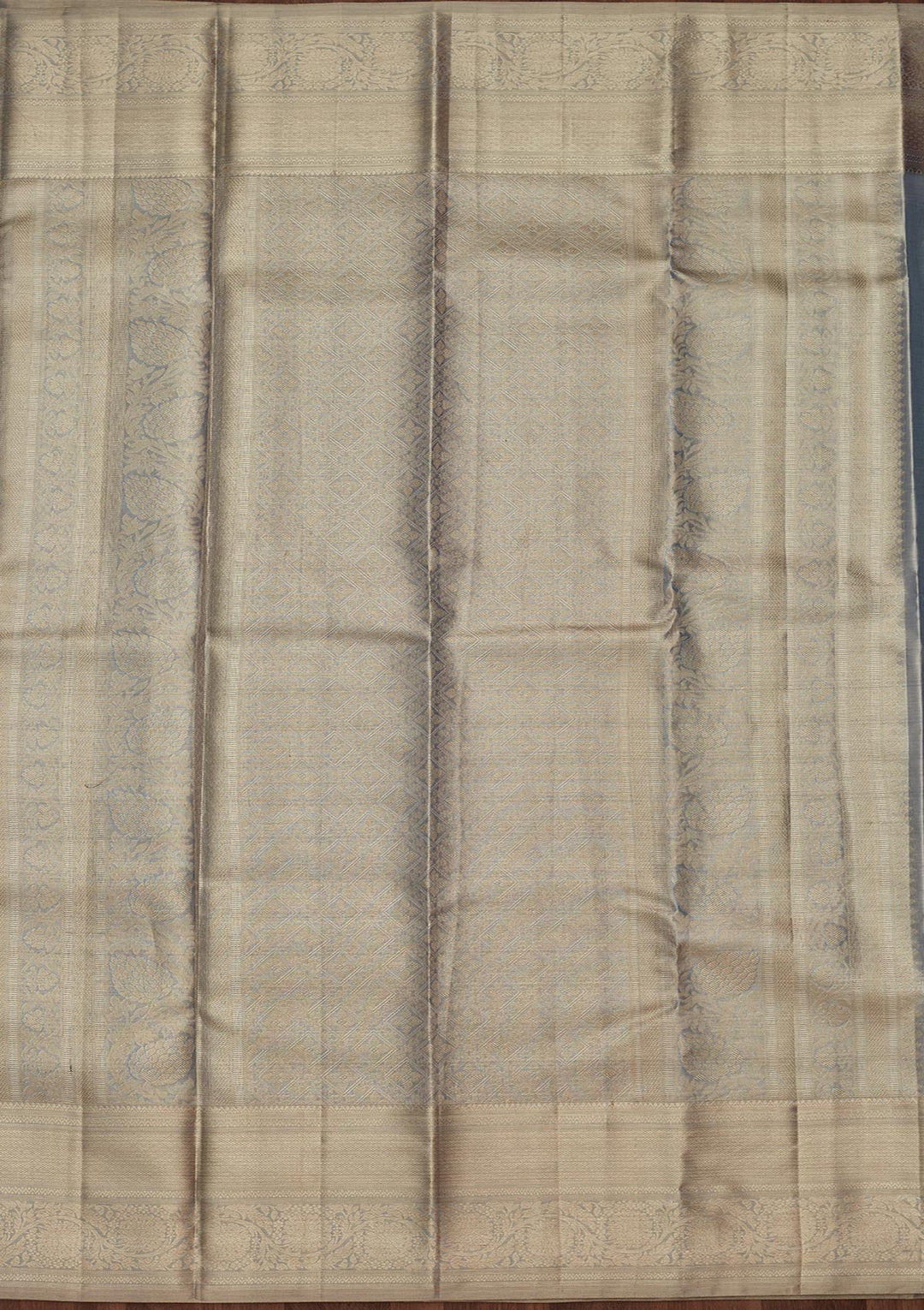 Grey Zariwork Tissue Silk Saree-Koskii