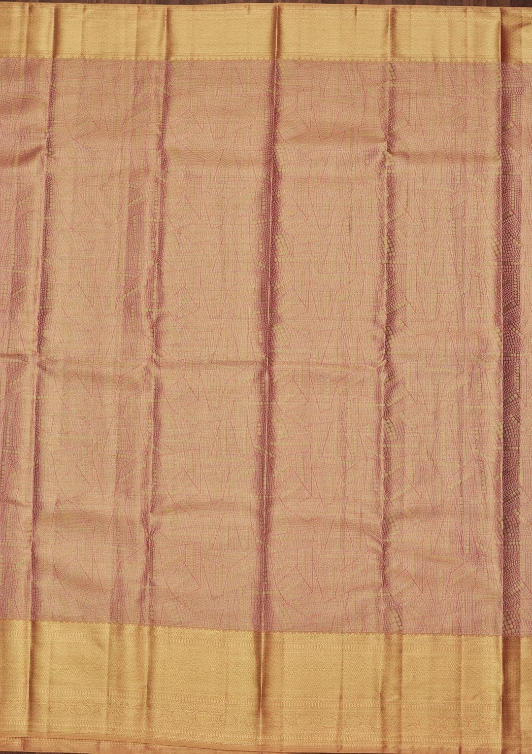 Rani Pink Zariwork Tissue Silk Saree-Koskii