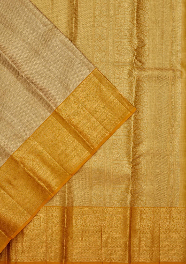 Gold Zariwork Tissue Silk Saree-Koskii