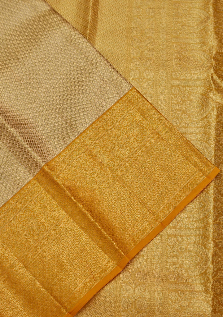 Gold Zariwork Tissue Silk Saree-Koskii