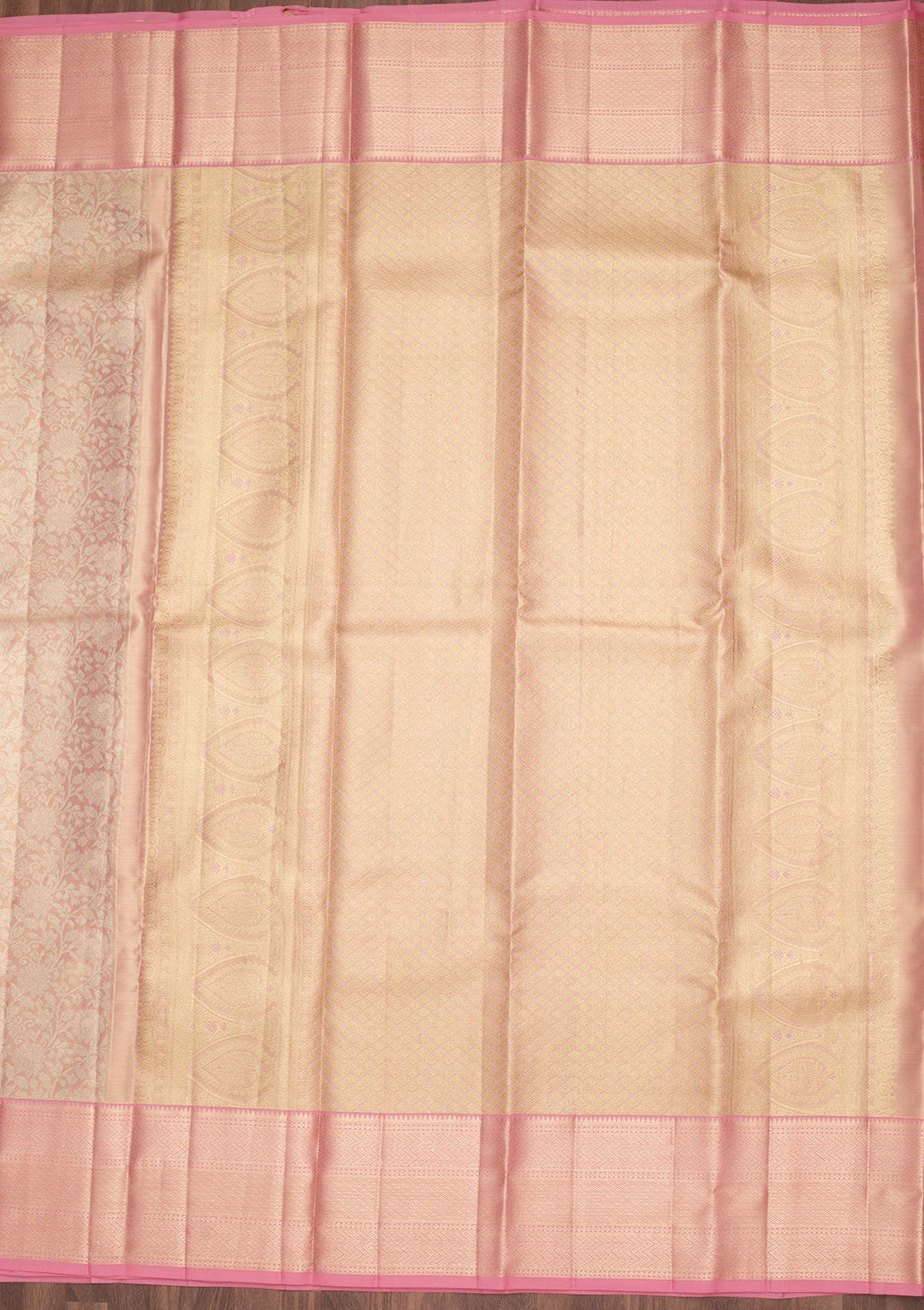 Peach Zariwork Tissue Silk Saree-Koskii