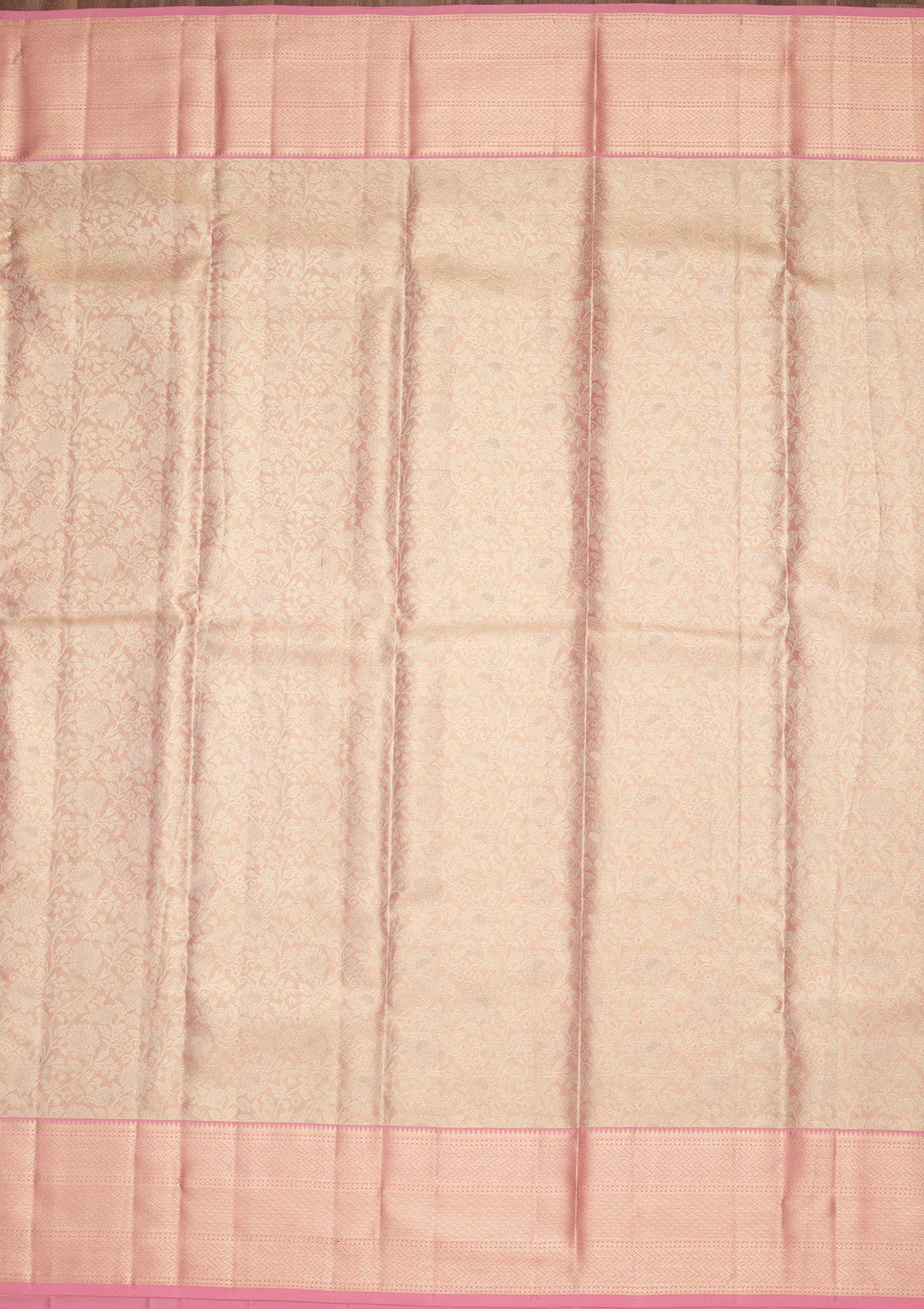 Peach Zariwork Tissue Silk Saree-Koskii