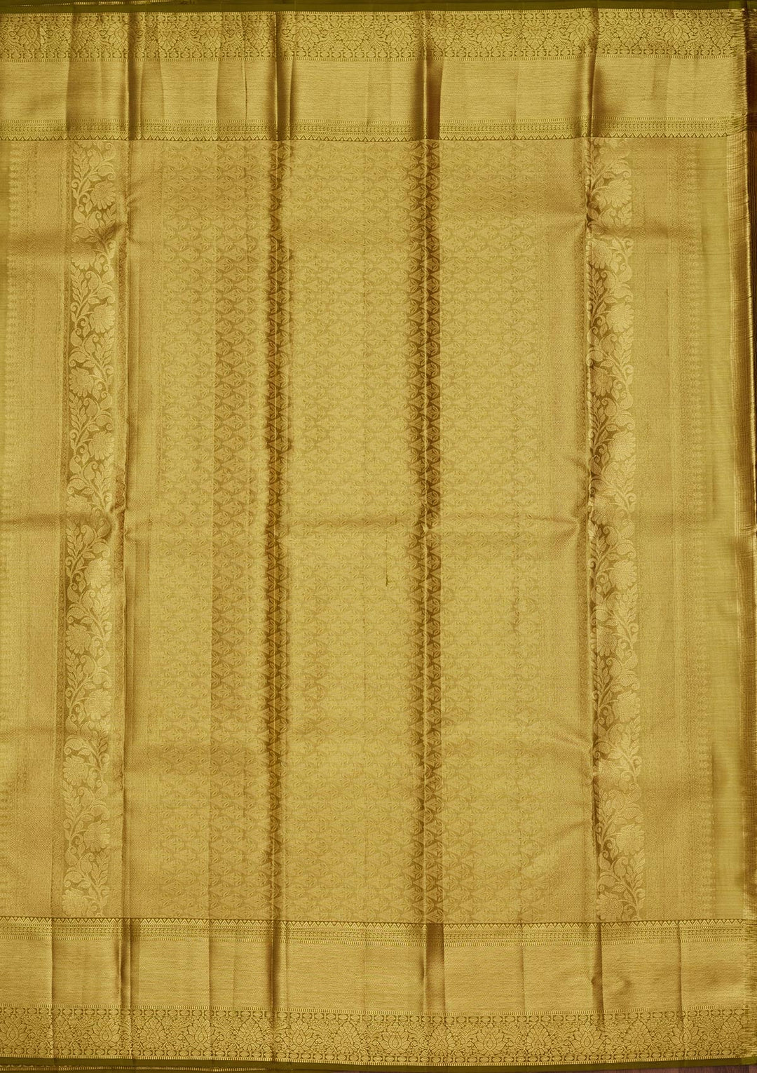 Parrot Green Zariwork Tissue Silk Saree-Koskii