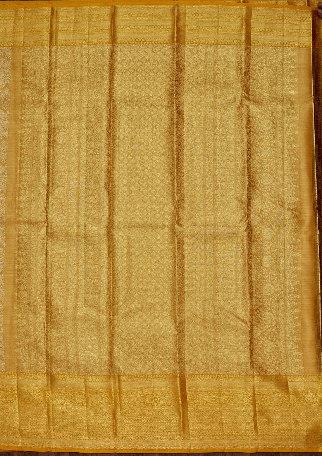 Mustard Zariwork Tissue Silk Saree-Koskii