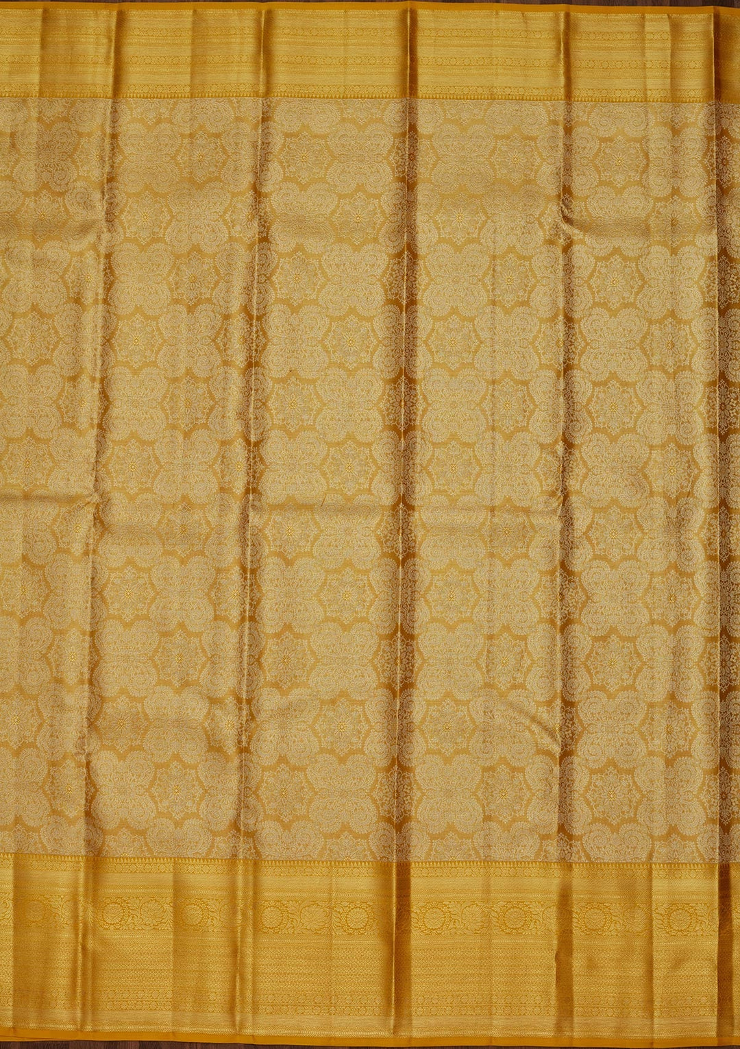 Mustard Zariwork Tissue Silk Saree-Koskii