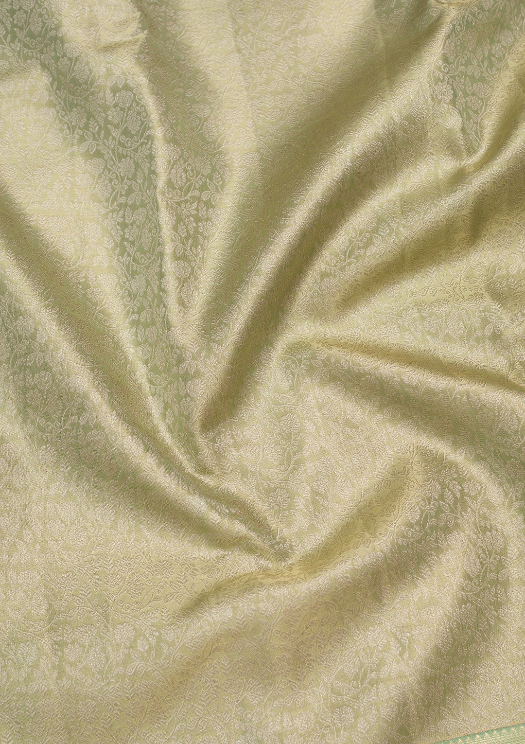 Pista Green Zariwork Tissue Silk Saree-Koskii