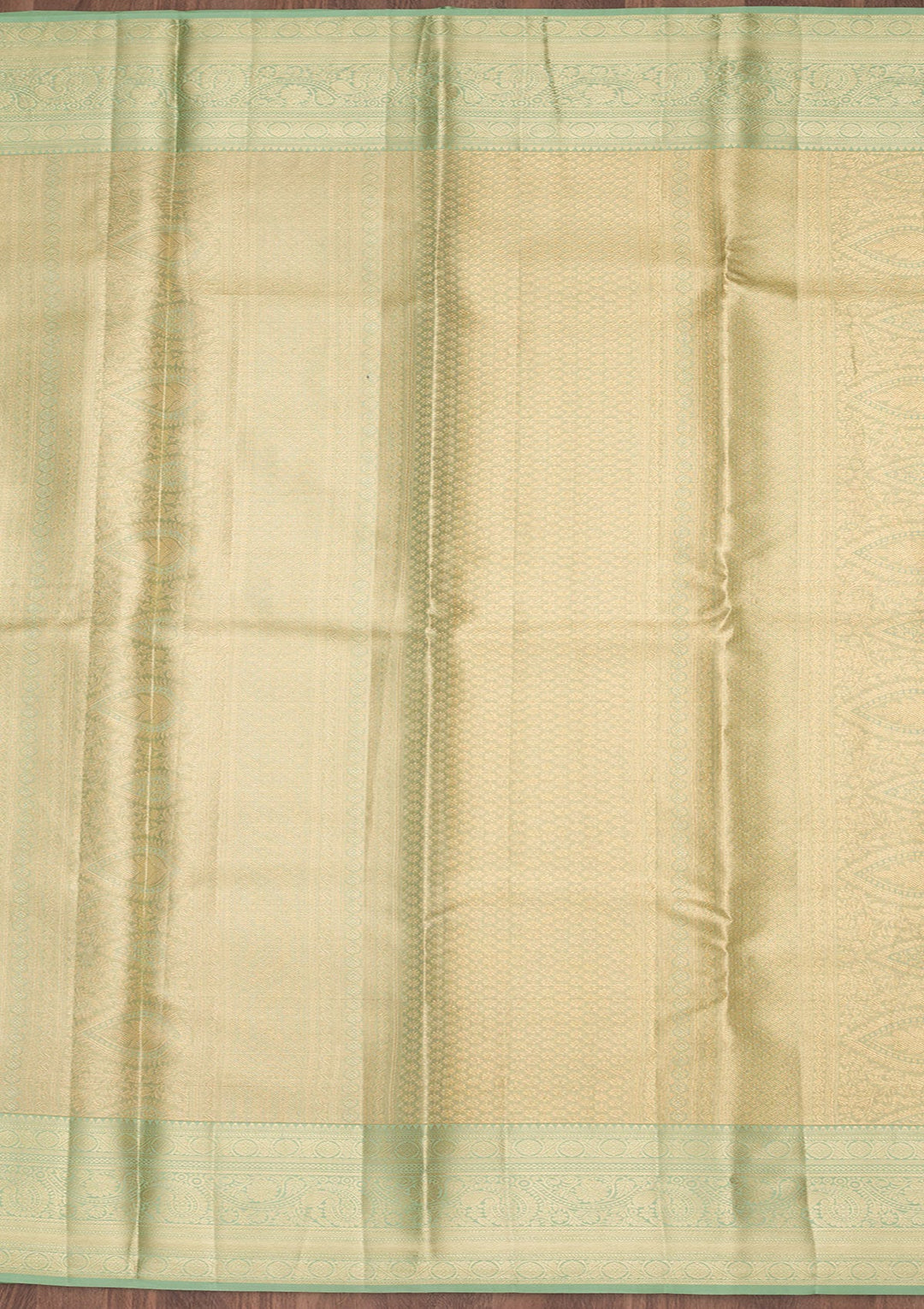 Pista Green Zariwork Tissue Silk Saree-Koskii