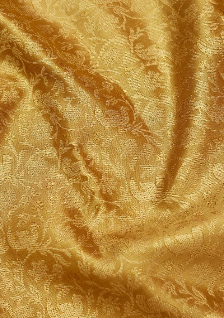 Gold Zariwork Tissue Silk Saree-Koskii