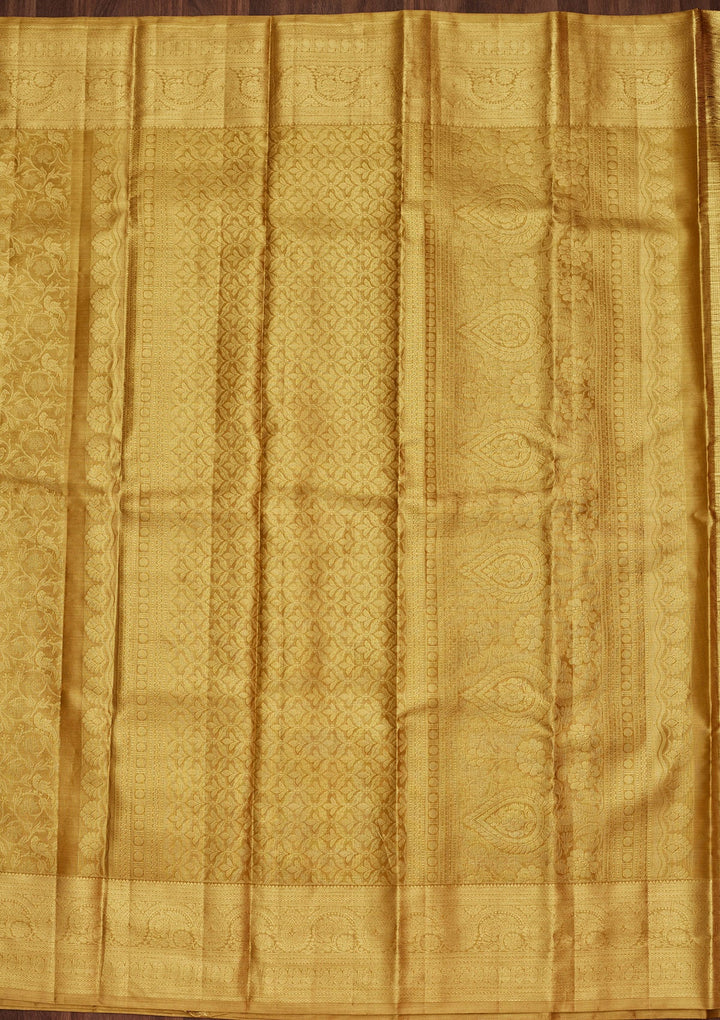 Gold Zariwork Tissue Silk Saree-Koskii