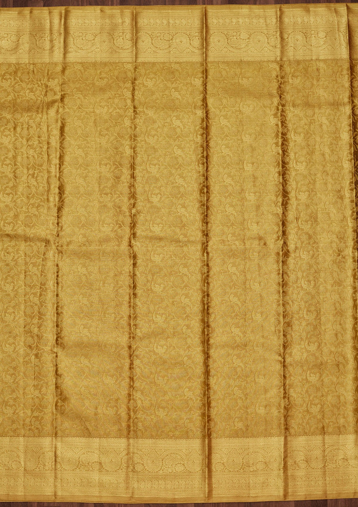 Gold Zariwork Tissue Silk Saree-Koskii