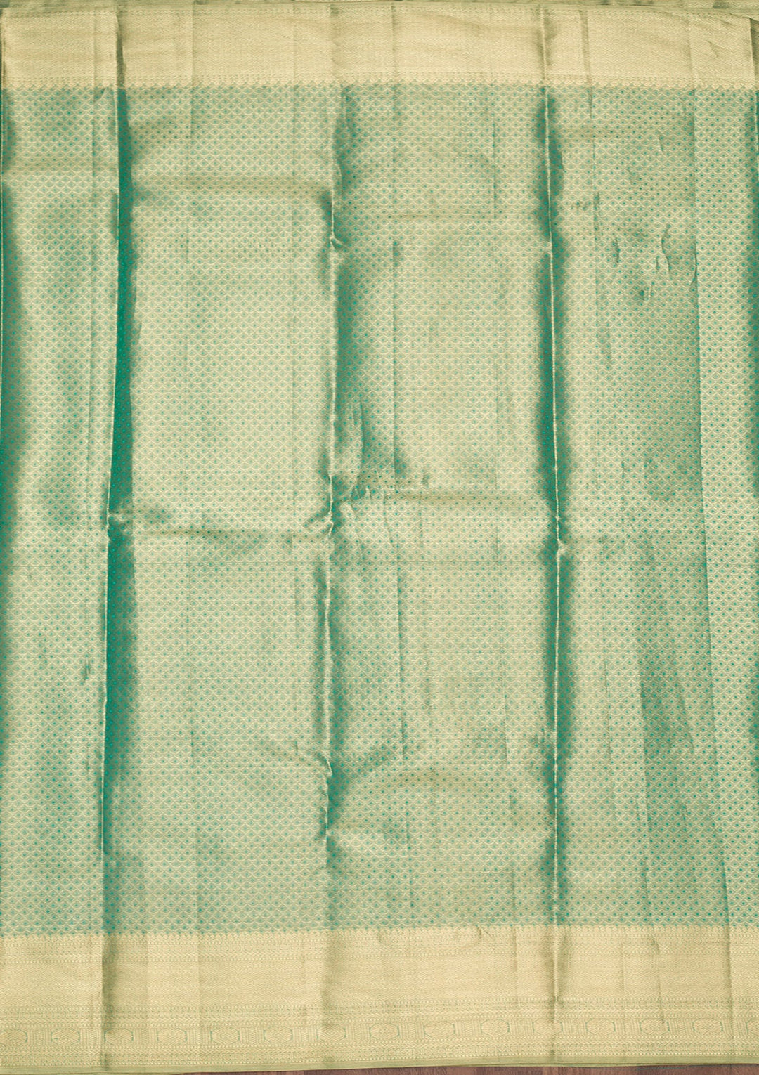 Rama Green Zariwork Tissue Silk Saree-Koskii