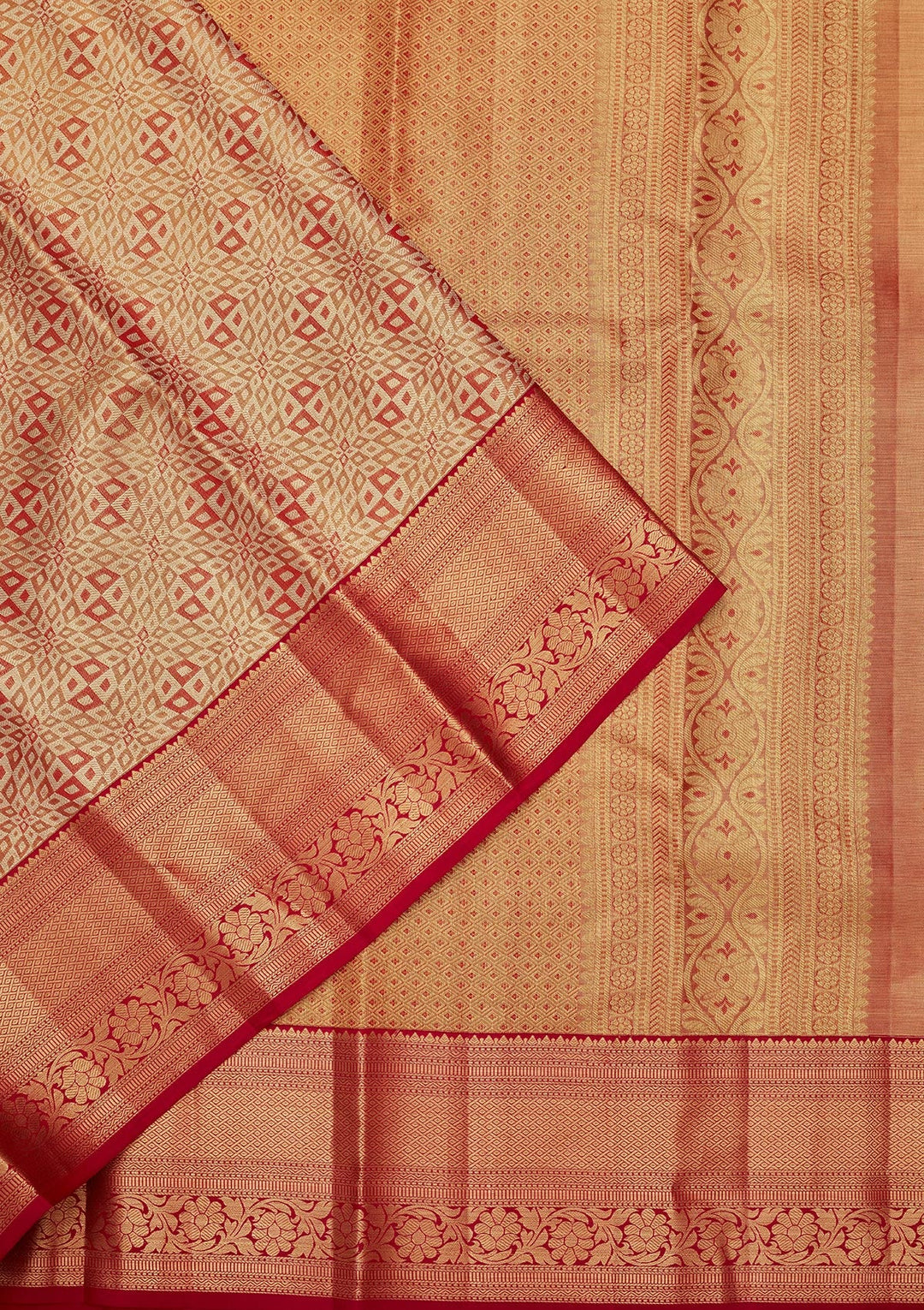 Mauve Zariwork Tissue Silk Saree-Koskii
