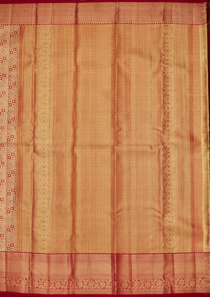 Mauve Zariwork Tissue Silk Saree-Koskii
