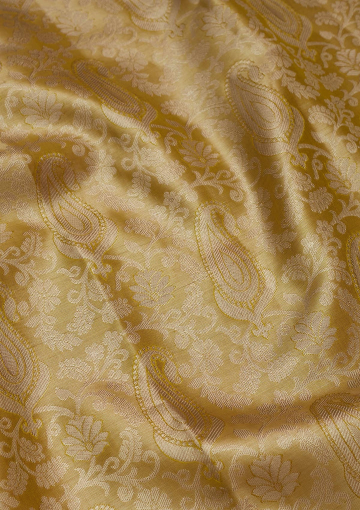 Pista Green Zariwork Tissue Silk Saree-Koskii