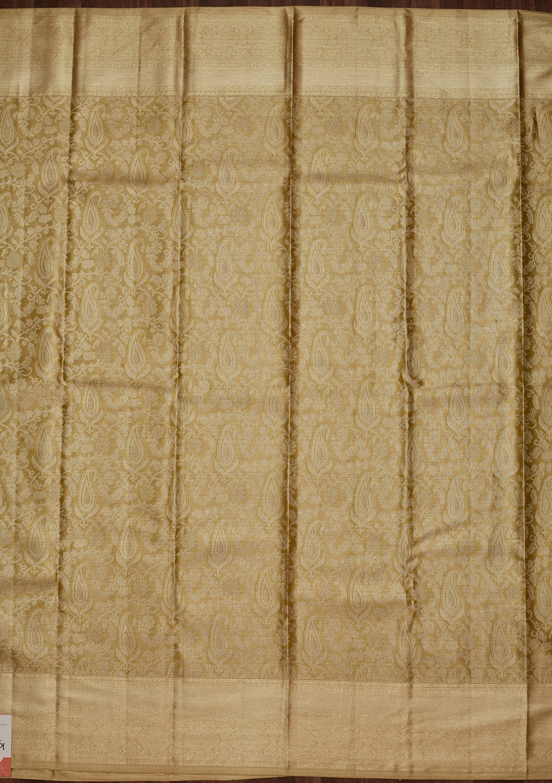 Pista Green Zariwork Tissue Silk Saree-Koskii