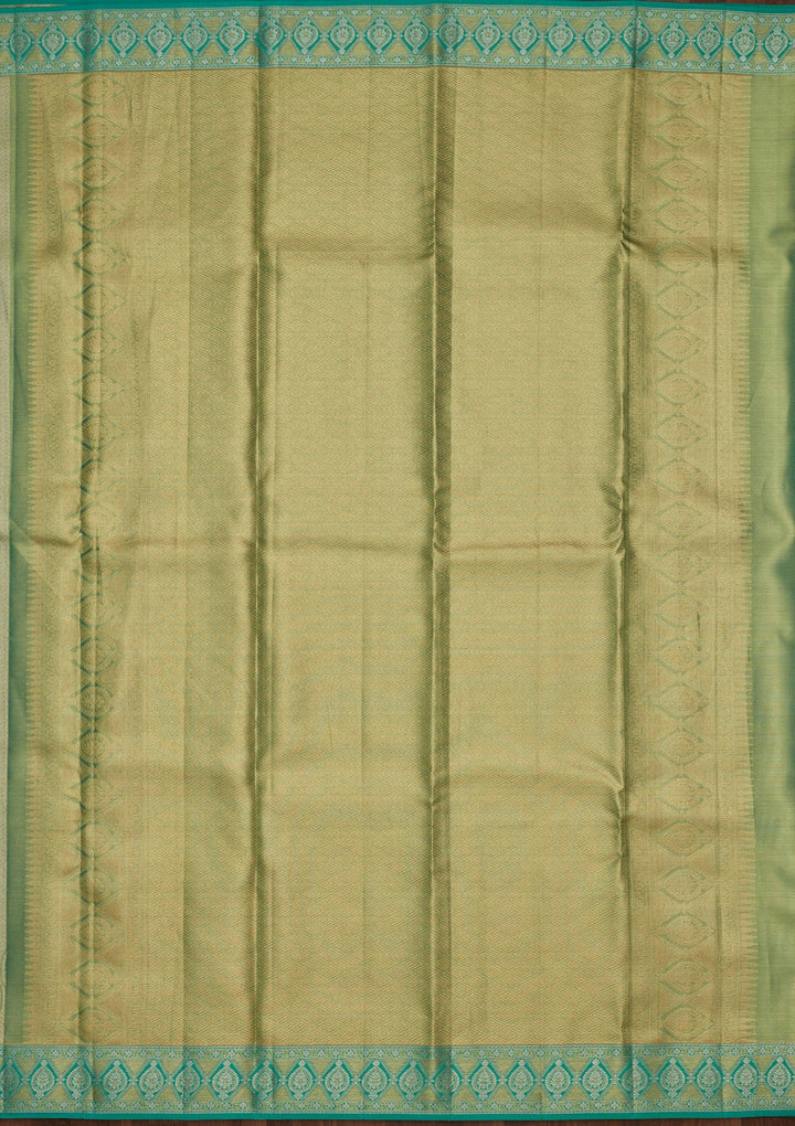 Pista Green Zariwork Tissue Silk Saree-Koskii