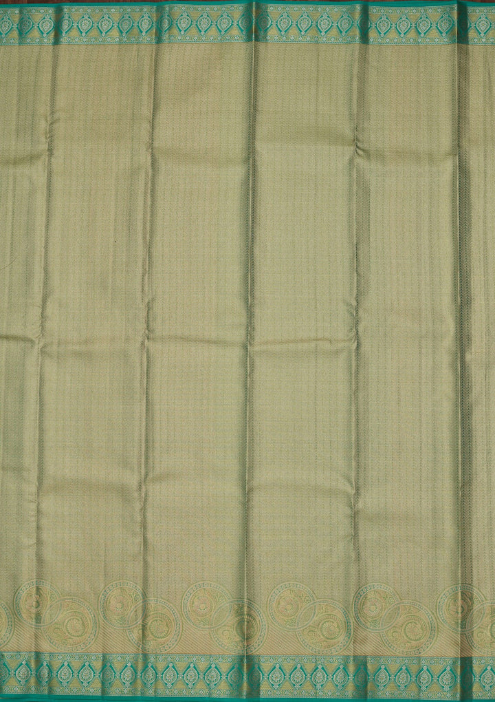 Pista Green Zariwork Tissue Silk Saree-Koskii