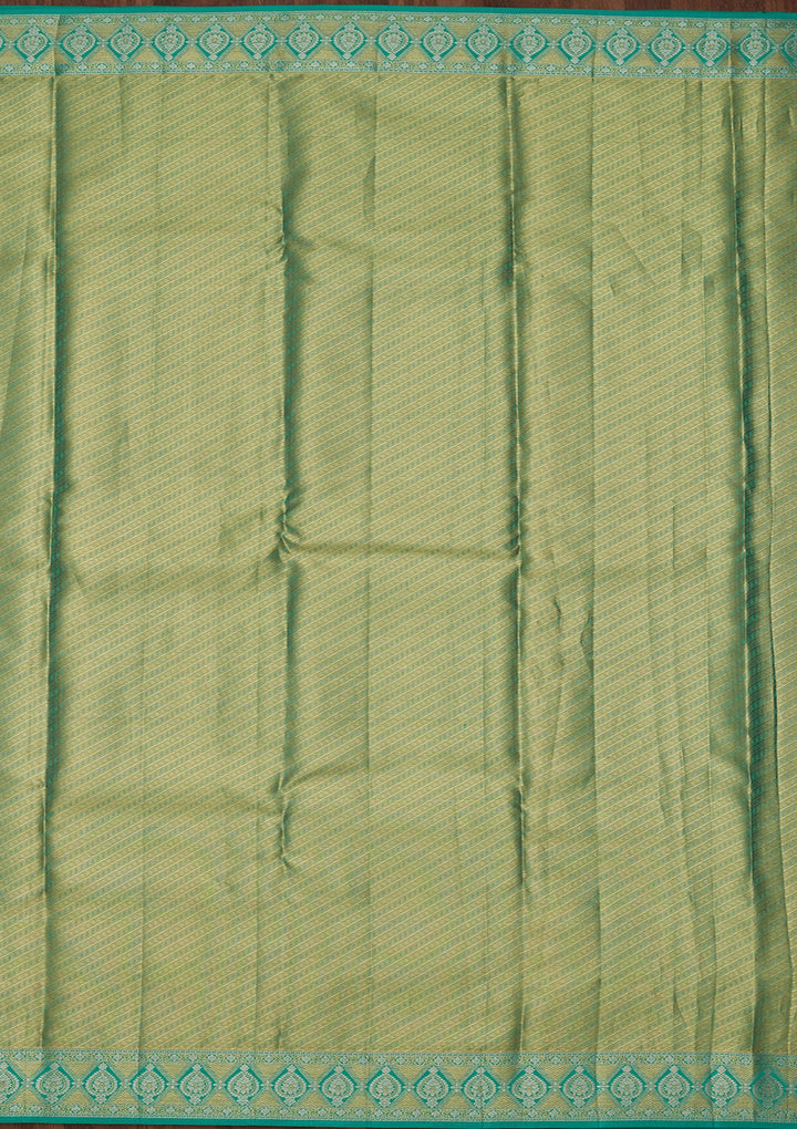 Pista Green Zariwork Tissue Silk Saree-Koskii