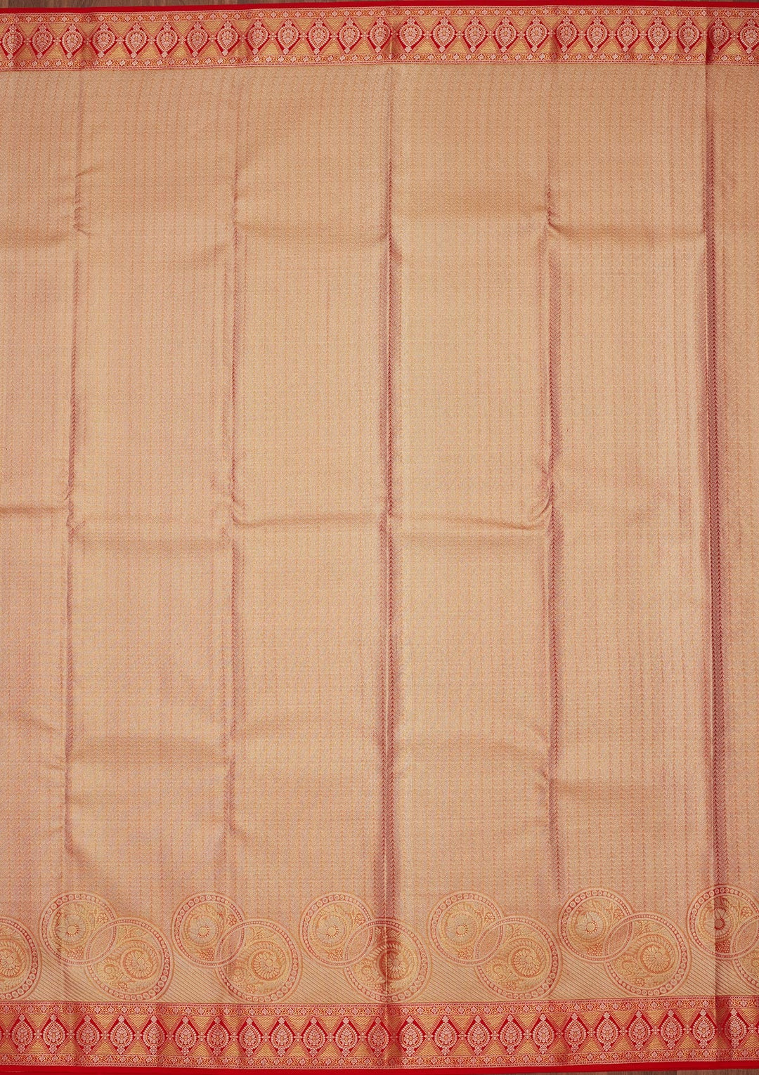 Rust Zariwork Tissue Silk Saree-Koskii