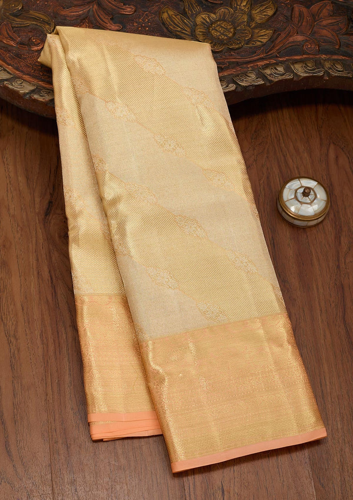Multi Zariwork Tissue Silk Saree-Koskii