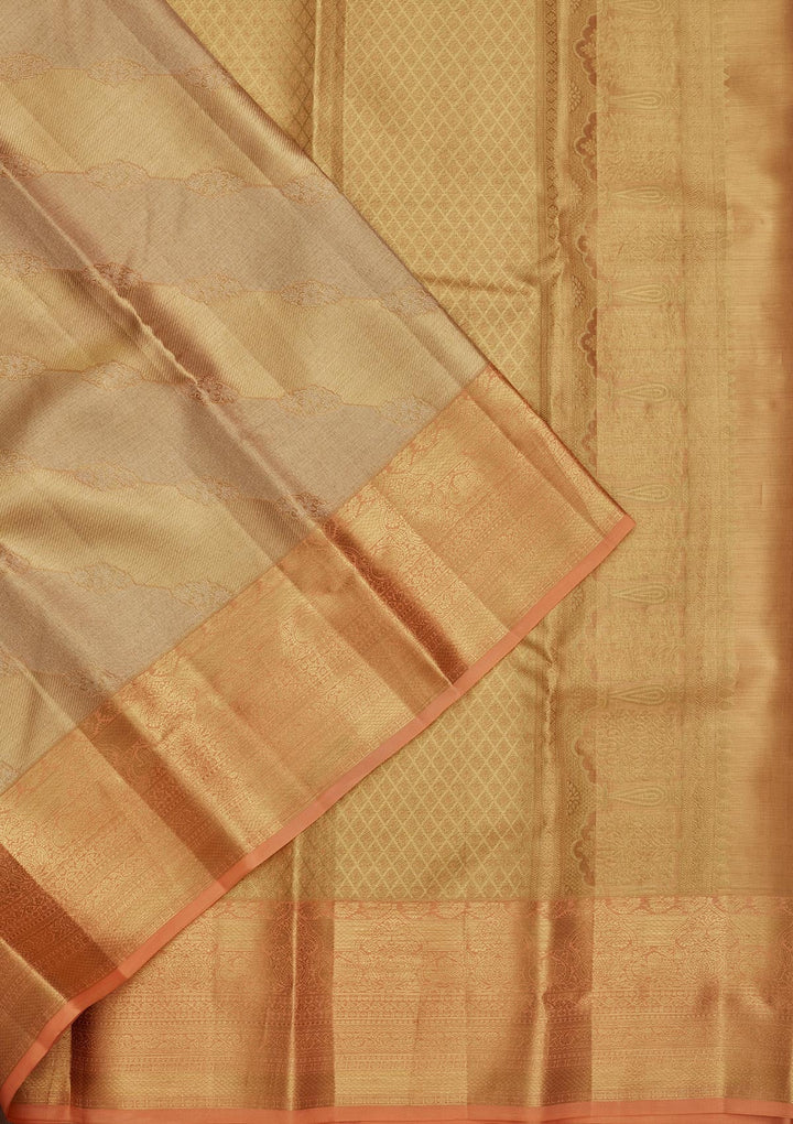 Multi Zariwork Tissue Silk Saree-Koskii