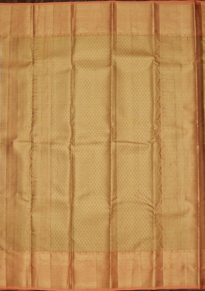 Multi Zariwork Tissue Silk Saree-Koskii