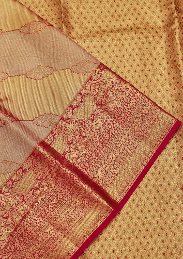 Multi Zariwork Tissue Silk Saree-Koskii