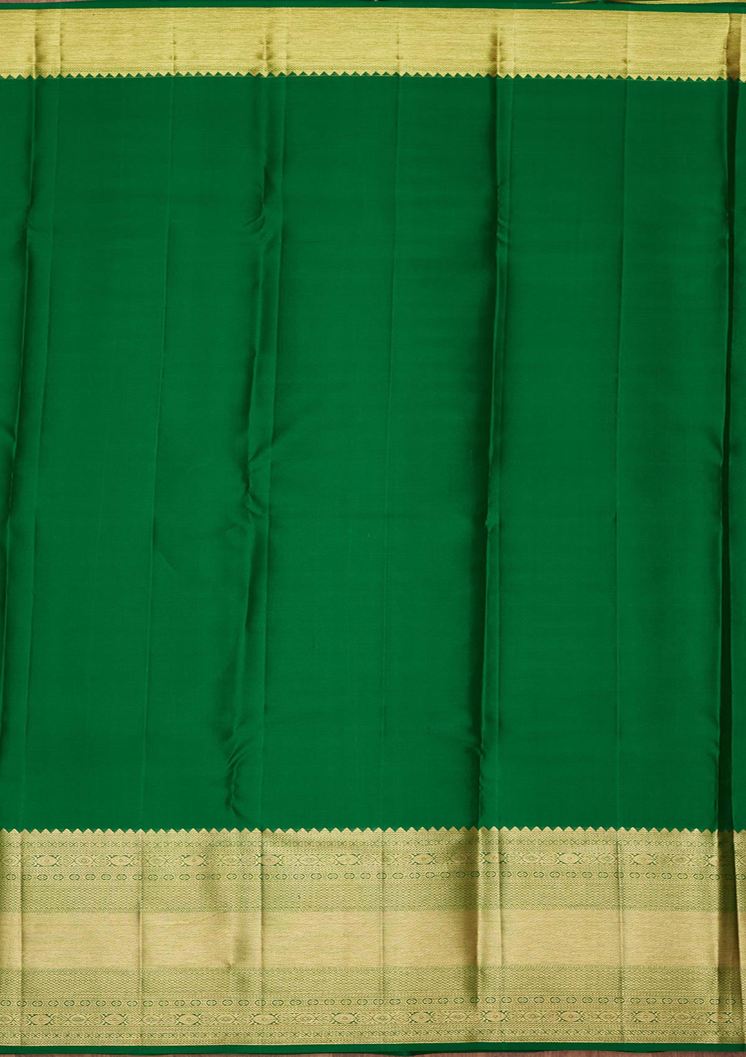 Rama Green Zariwork Pure Silk Saree-Koskii