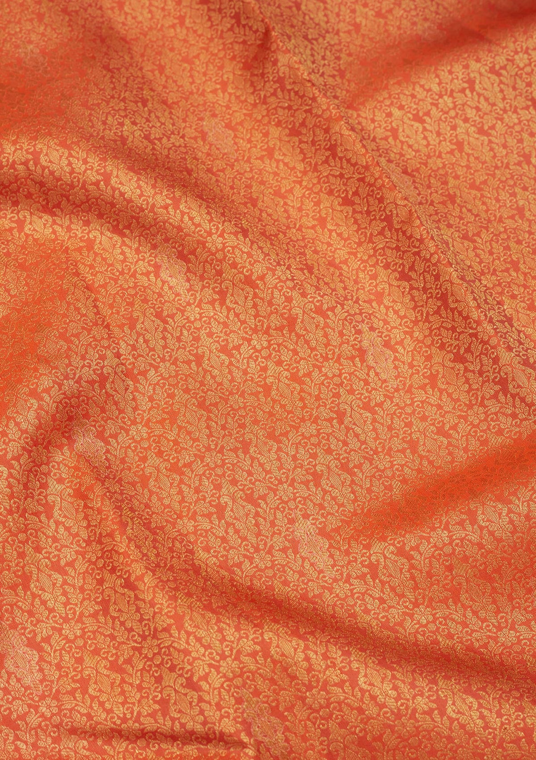 Rust Zariwork Pure Silk Saree-Koskii