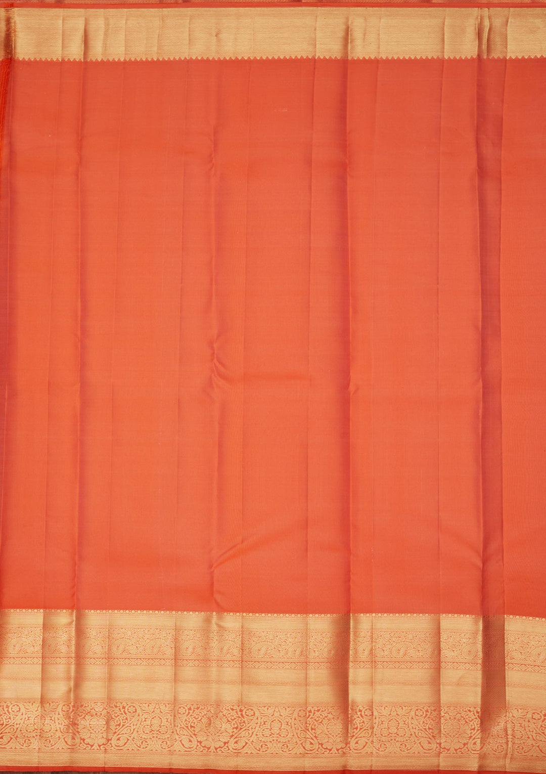 Rust Zariwork Pure Silk Saree-Koskii