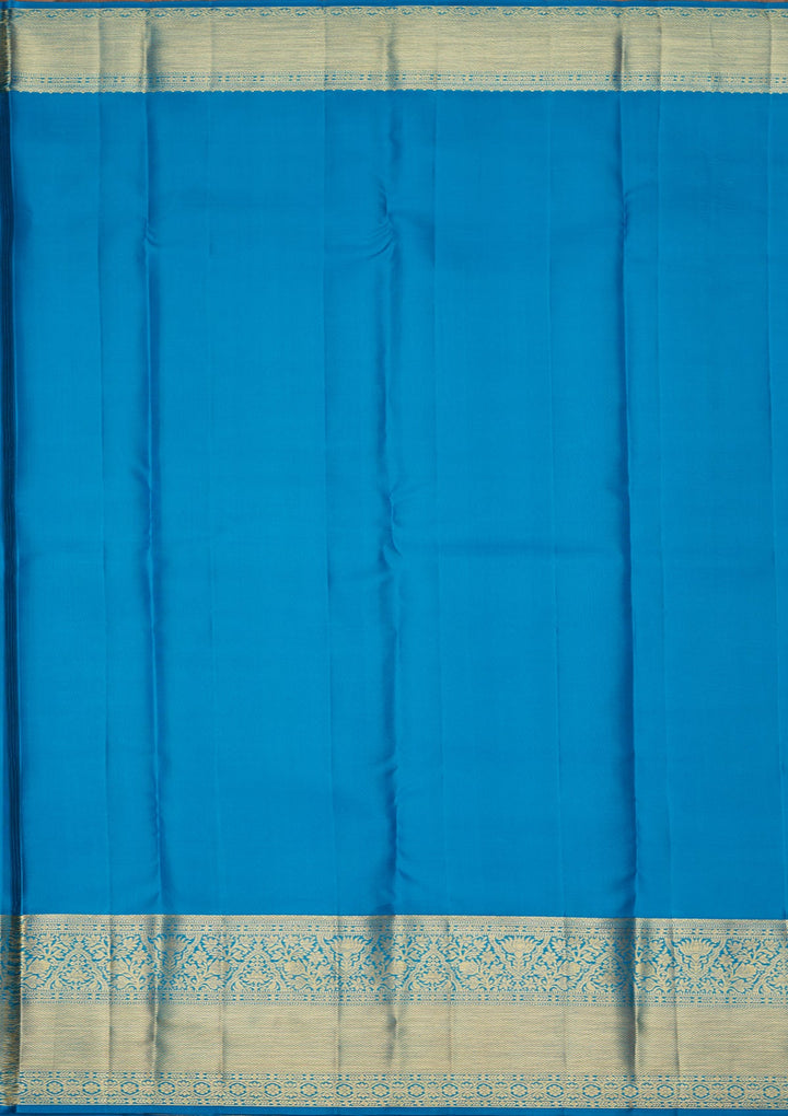 Royal Blue Zariwork Pure Silk Saree-Koskii
