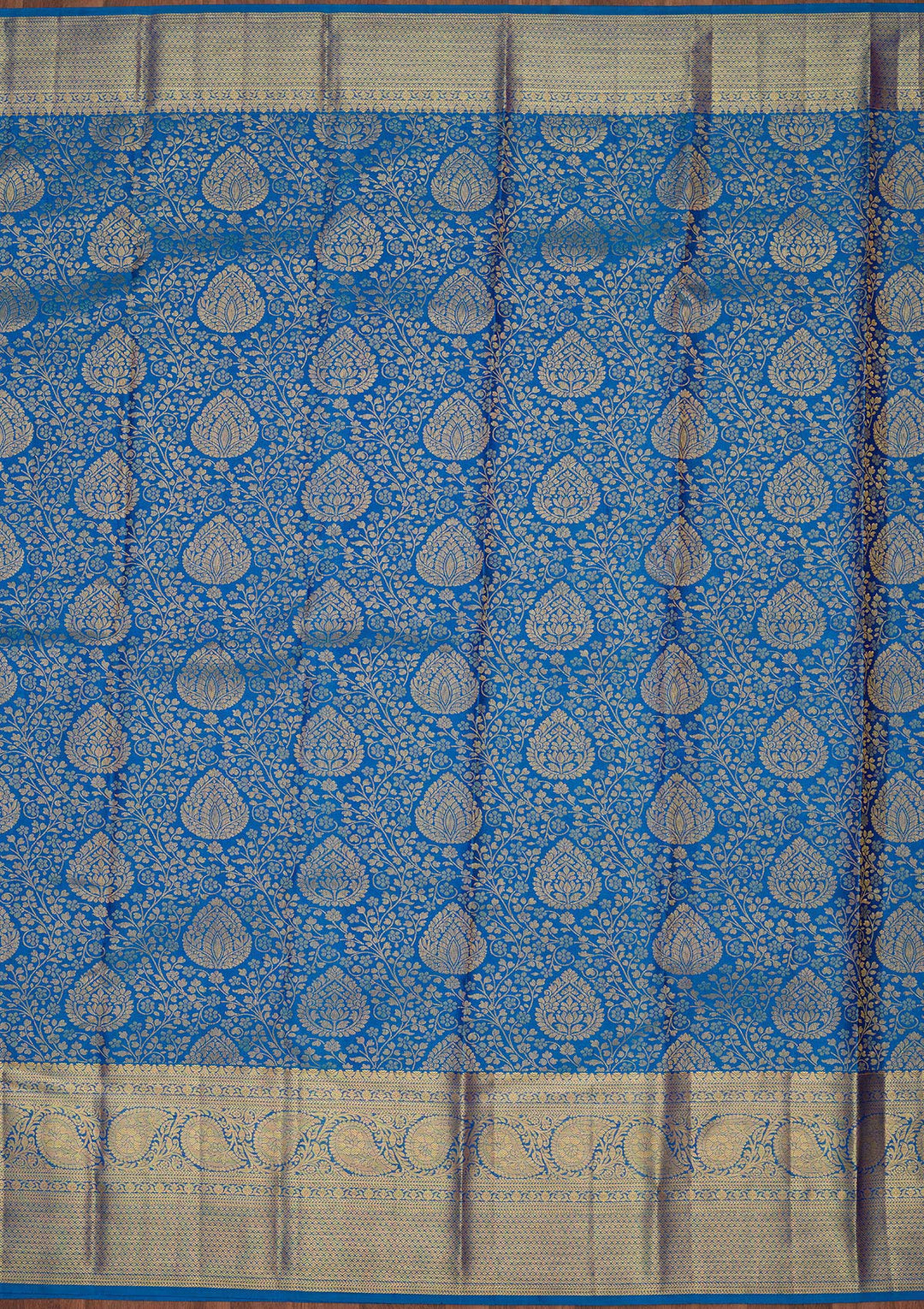 Royal Blue Zariwork Pure Silk Saree-Koskii