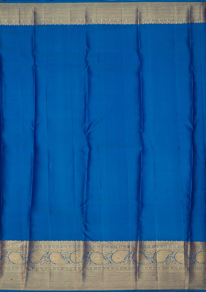 Royal Blue Zariwork Pure Silk Saree-Koskii