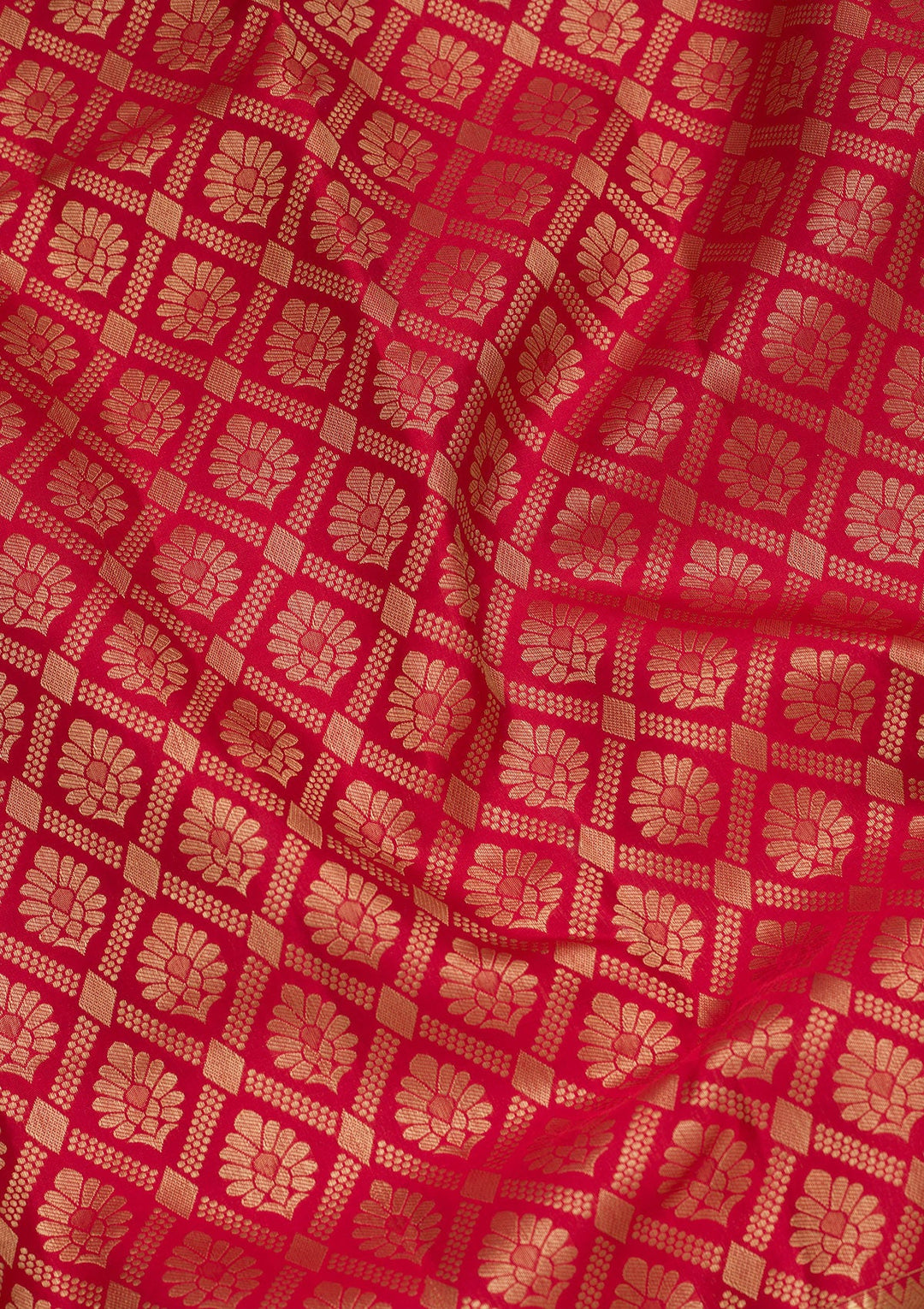 Red Zariwork Pure Silk Saree-Koskii