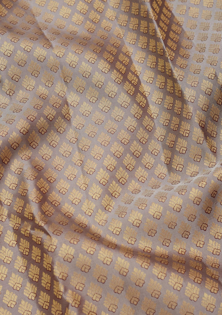Grey Zariwork Pure Silk Saree-Koskii