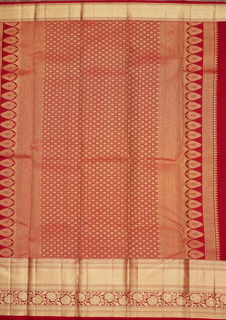 Grey Zariwork Pure Silk Saree-Koskii