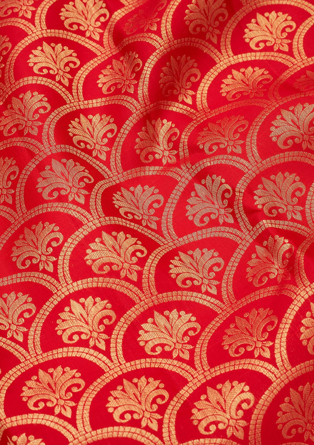 Red Zariwork Pure Silk Saree-Koskii