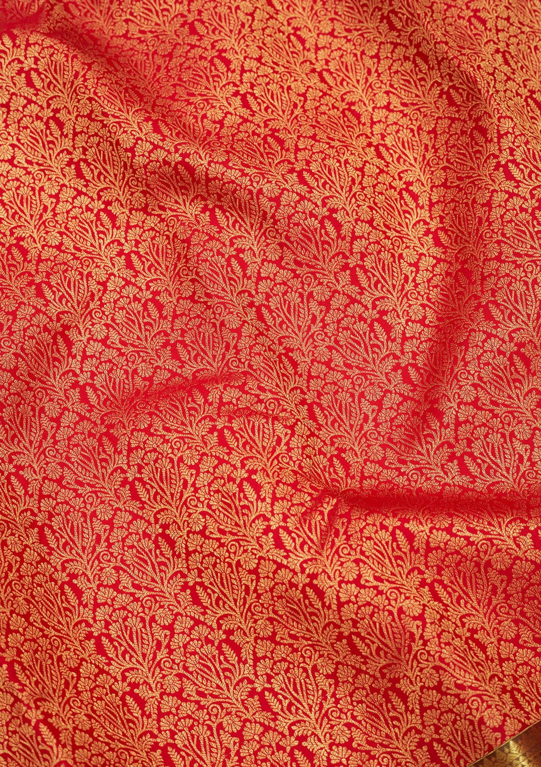 Red Zariwork Pure Silk Saree-Koskii