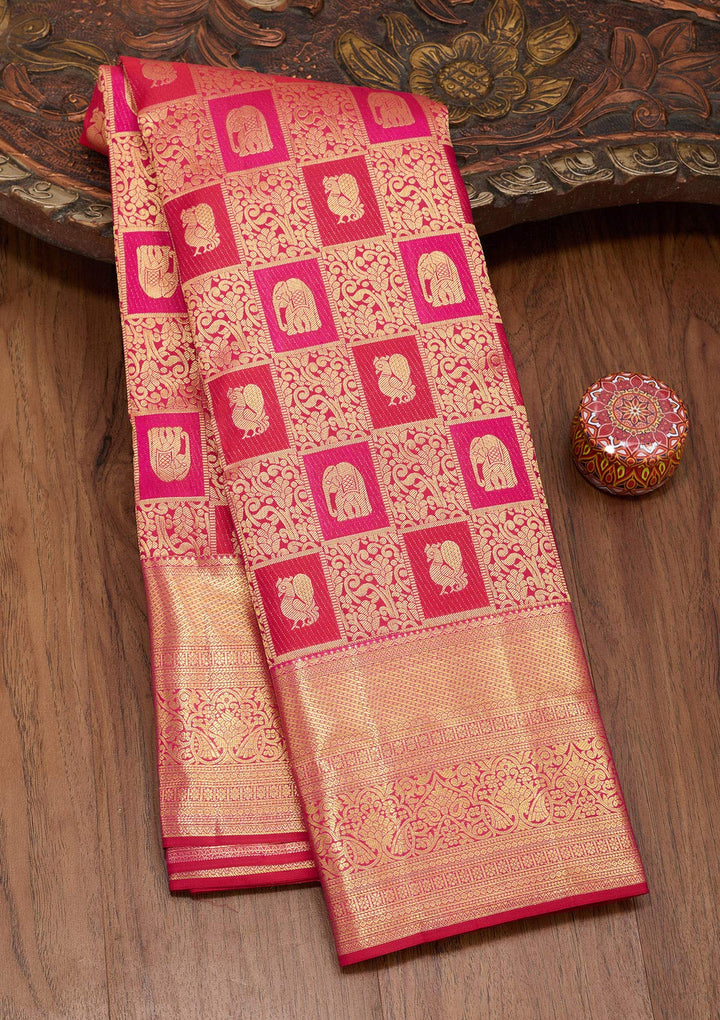 Multi Zariwork Pure Silk Saree-Koskii