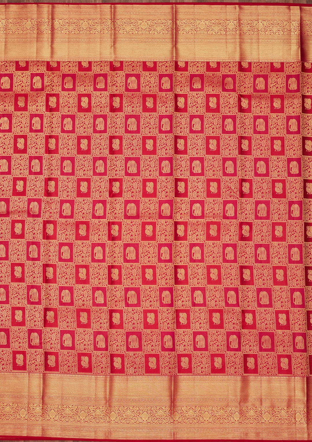 Multi Zariwork Pure Silk Saree-Koskii