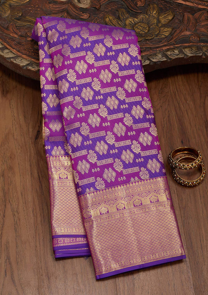 Multi Zariwork Pure Silk Saree-Koskii