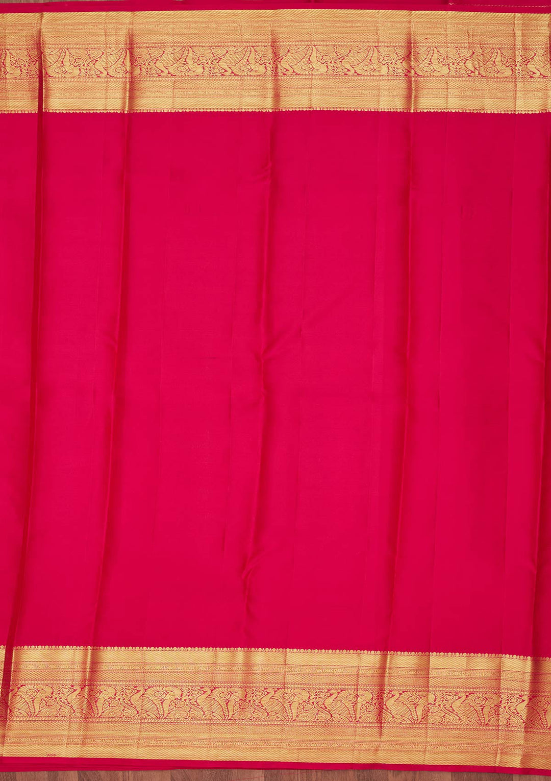 Rani Pink Zariwork Pure Silk Saree-Koskii