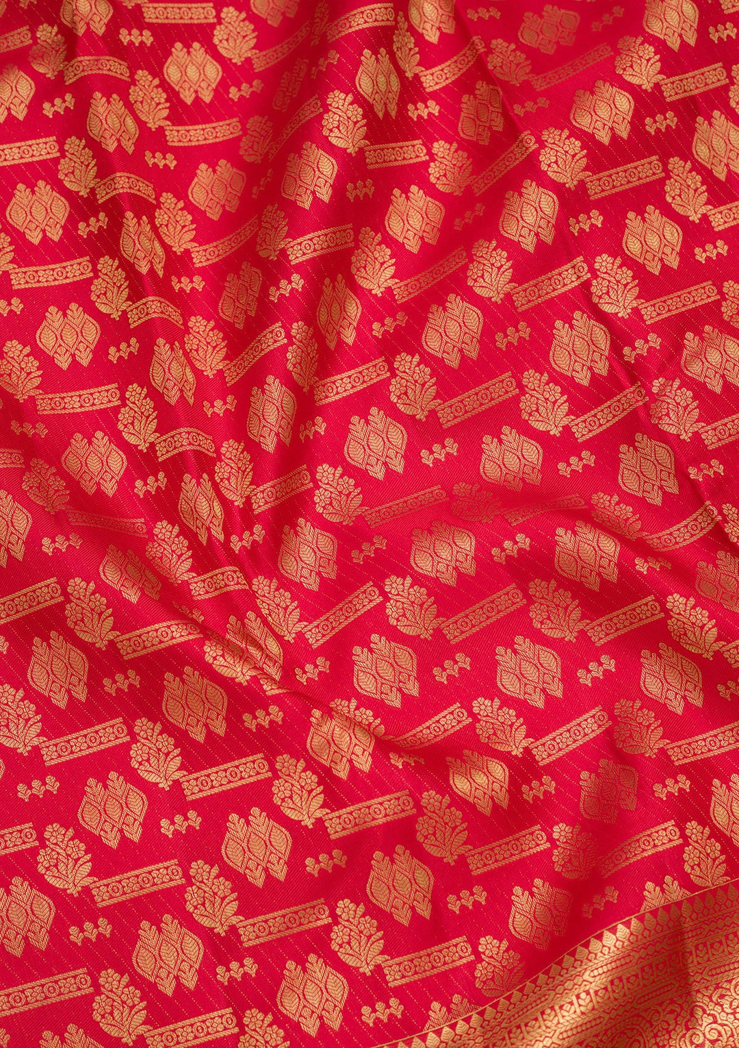 Red Zariwork Pure Silk Saree-Koskii