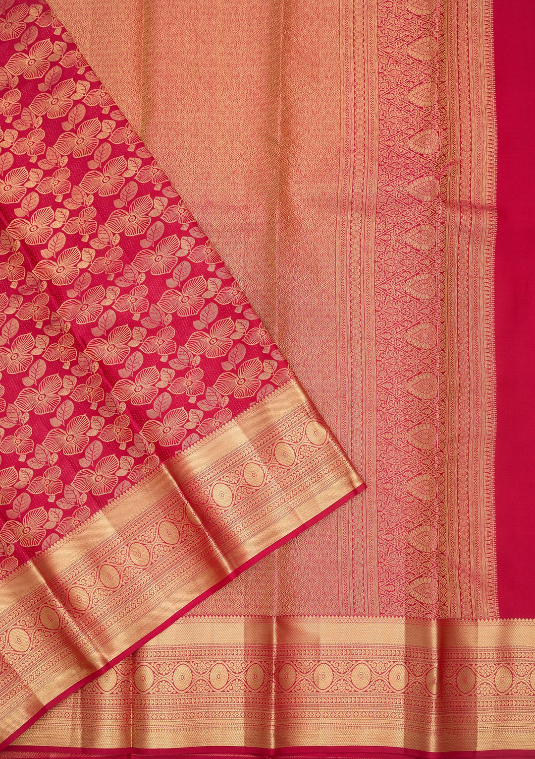 Rani Pink Dharmavaram Pure Silk Saree