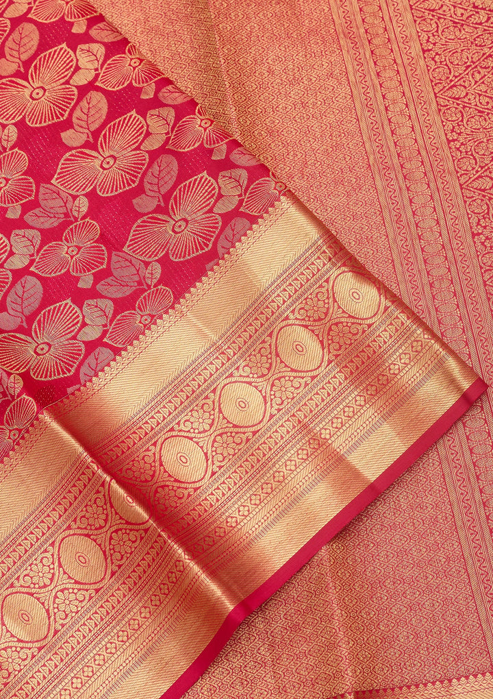 Rani Pink Dharmavaram Pure Silk Saree
